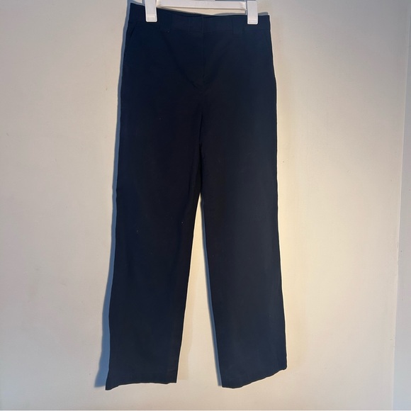 Theory IWG Tinley Twill Boy Cropped Straight Leg Pants in Navy Size 6 - Picture 2 of 4